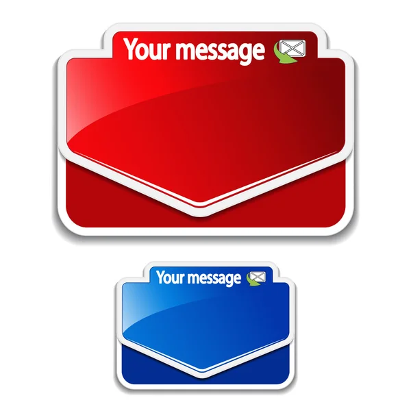 Étiquettes de message vectoriel — Image vectorielle