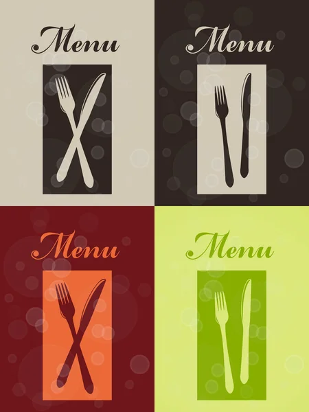 Векторный набор меню ресторана - EPS 10 — стоковый вектор