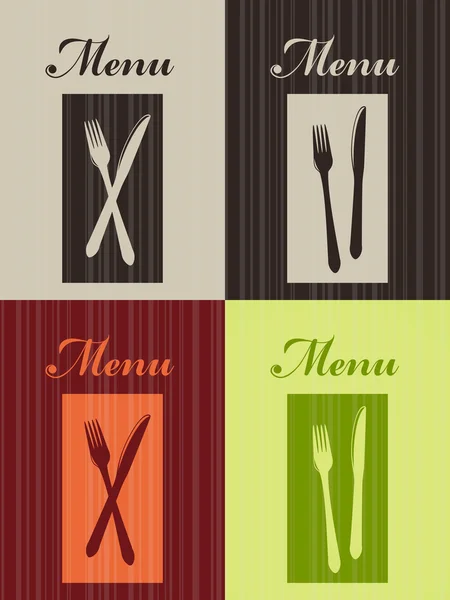 Ensemble vectoriel de menu restaurant - EPS 10 — Image vectorielle