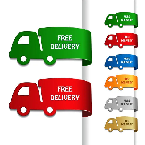 Carros vetores de entrega gratuita — Vetor de Stock