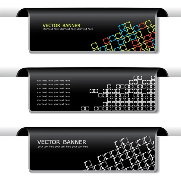 Conjunto vectorial de banners — Vector de stock