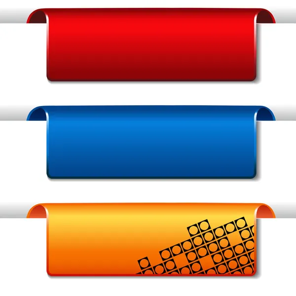 Vektoruppsättning av banderoller — Stock vektor