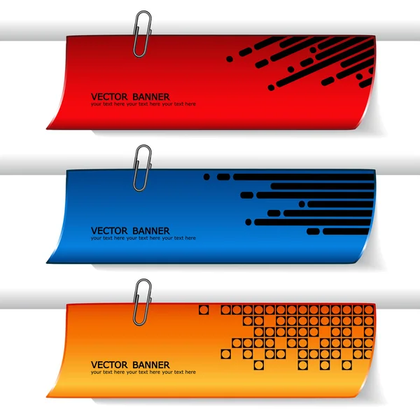 Vektor Reihe von Bannern — Stockvektor