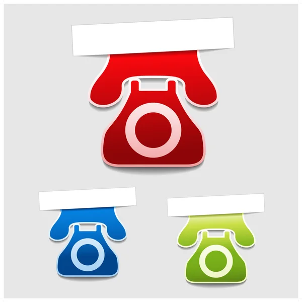 Ετικέτες τηλέφωνο φορέα — Διανυσματικό Αρχείο