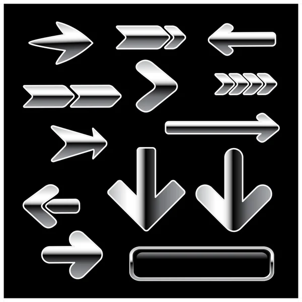 Vector set of arrow buttons — Stock Vector