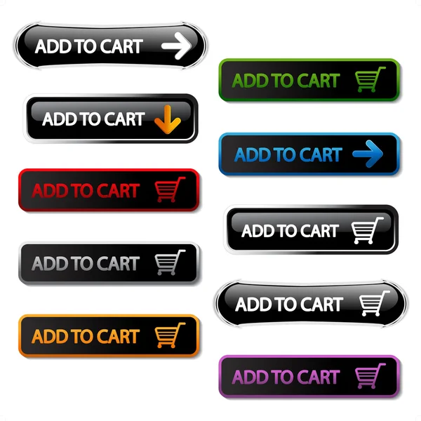 Vector buttons - add to cart — Stock Vector