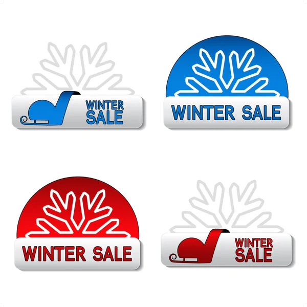 Vector winter sale board — Stock Vector