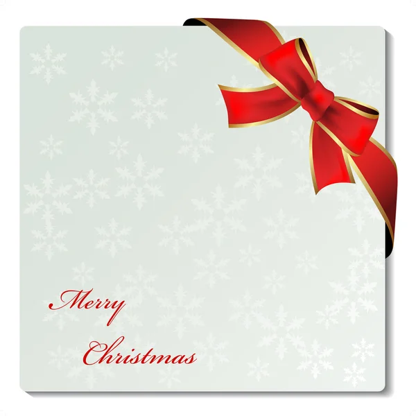 Etiqueta de adorno de Navidad vectorial con cinta — Archivo Imágenes Vectoriales