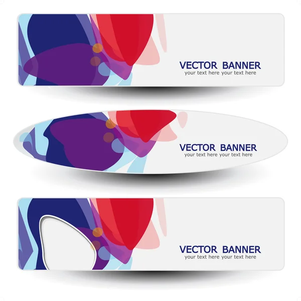 Vector set of blot banners - EPS 10 — Stock Vector