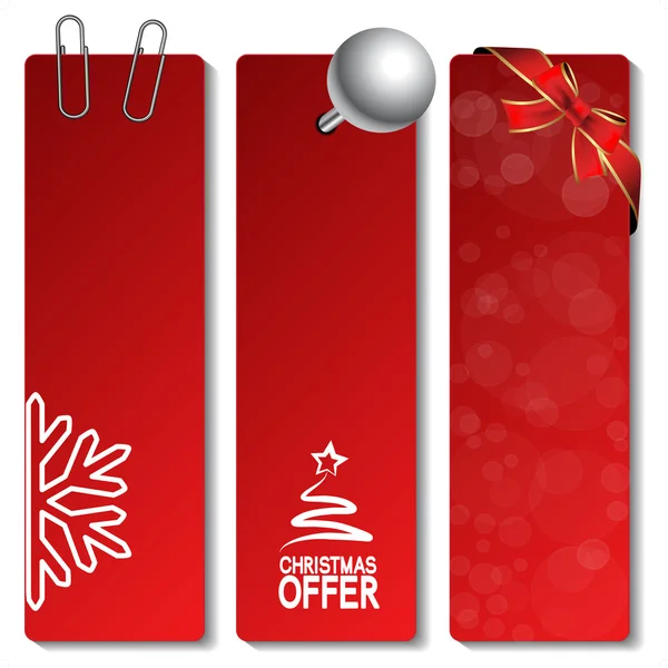 Vector Christmas offer banners - EPS 10 — Stock Vector