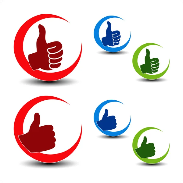 Vektor bästa val ikoner - gest hand — Stock vektor