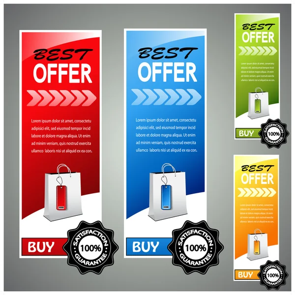 Vector shopping product banners — Stock Vector