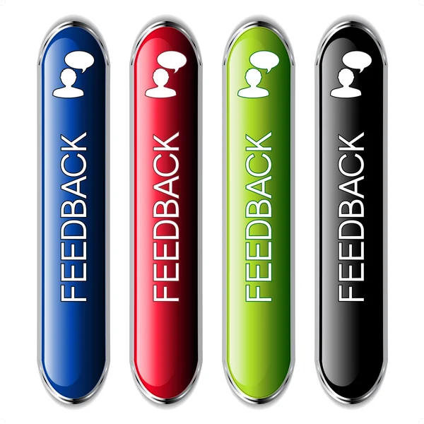 Vector feedback buttons — Stock Vector