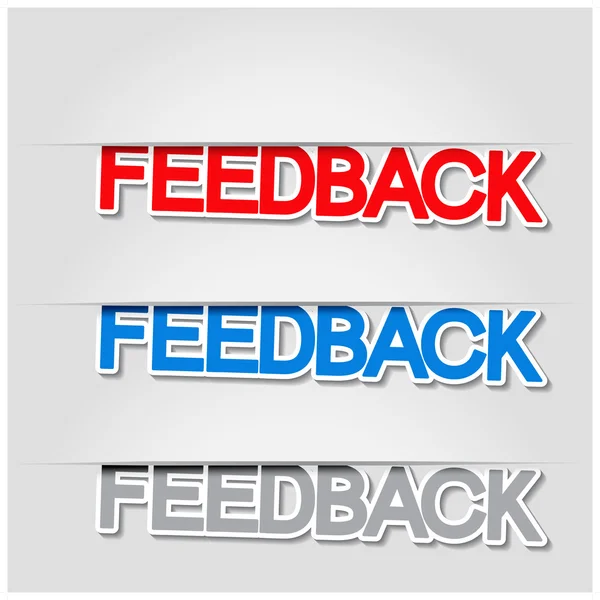 Vector fixed feedback stickers — Stock Vector