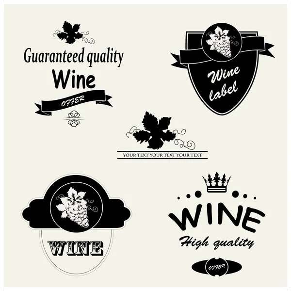 Vektör şarap etiketleri — Stok Vektör