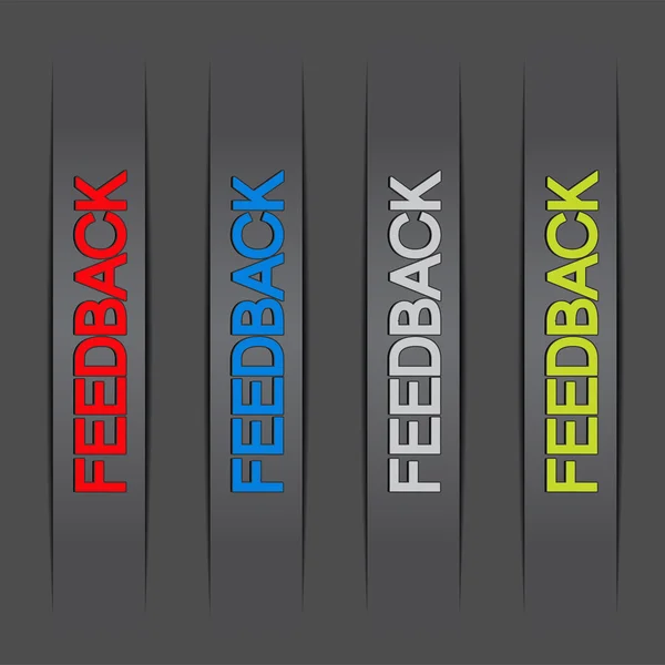 Vector feedback labels — Stock Vector