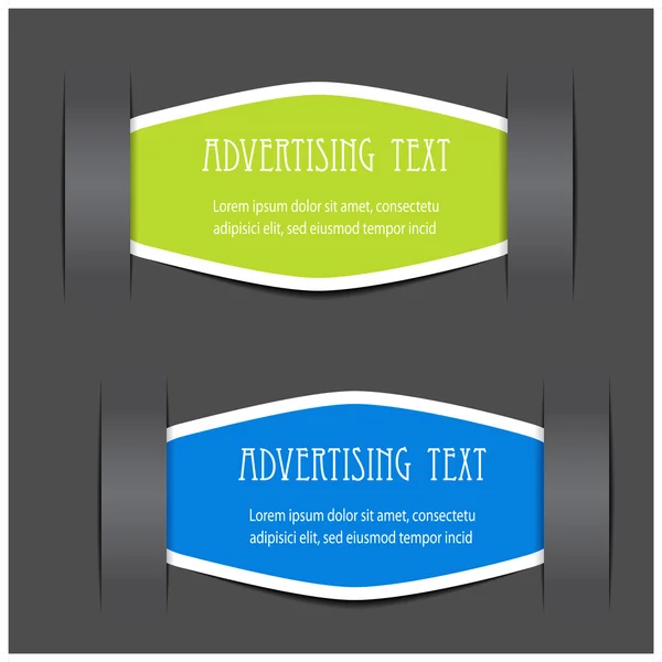 Vektor fast etiketter för reklam text — Stock vektor