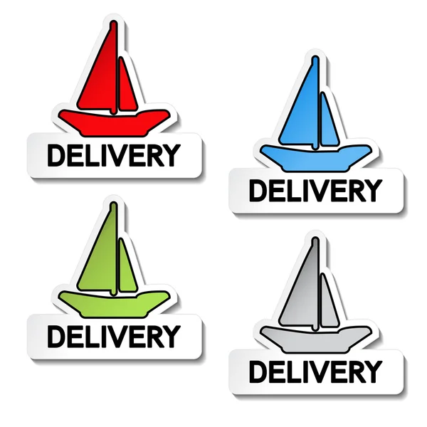 Pointeurs vectoriels de transport - livraison des navires — Image vectorielle