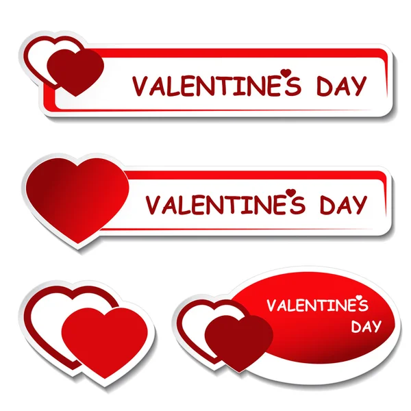 Tablero de aviso vectorial - etiqueta del día de San Valentín — Vector de stock