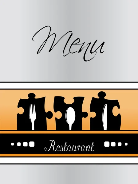 Diseño de menú de restaurante vectorial - folleto de plantilla — Vector de stock