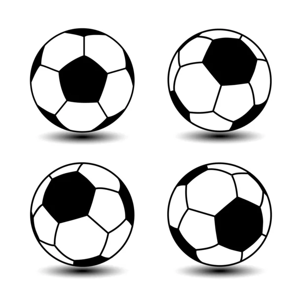 Vector soccer balls — Stock Vector