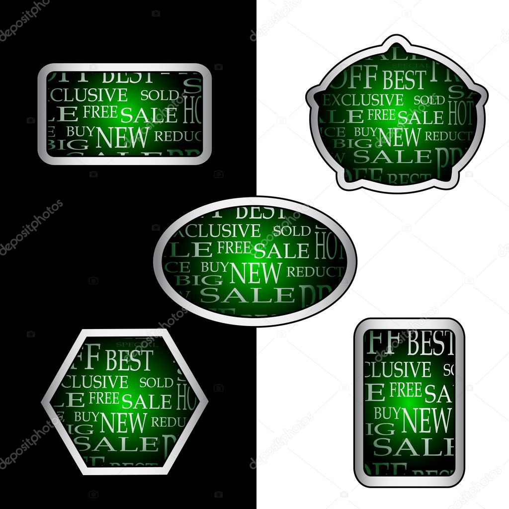 Vector silver labels
