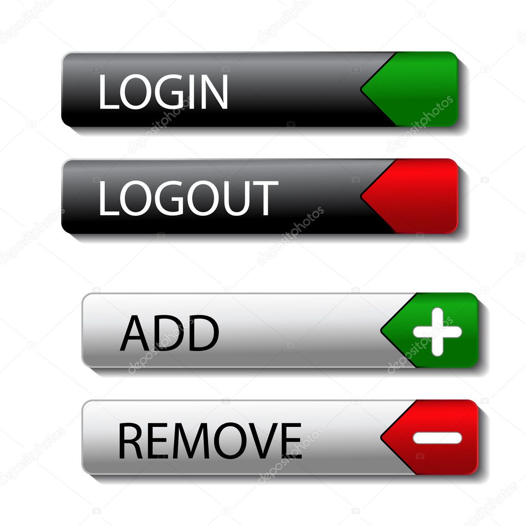 Vector set of buttons