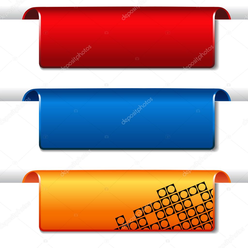 Vector set of banners