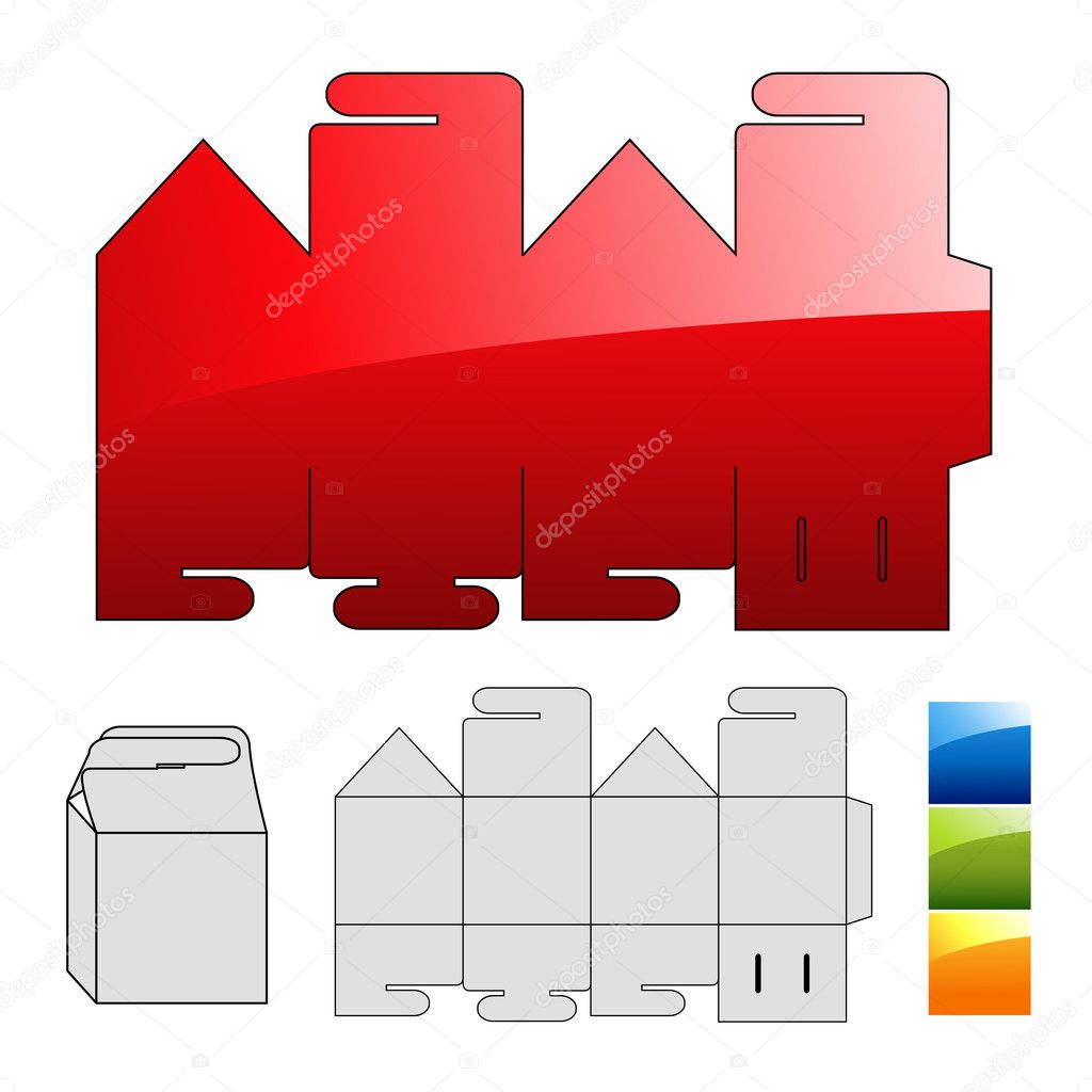 Vector wrap puzzle template for box