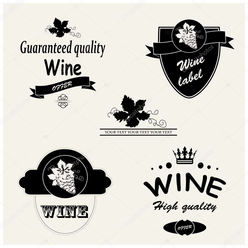 Vector wine labels