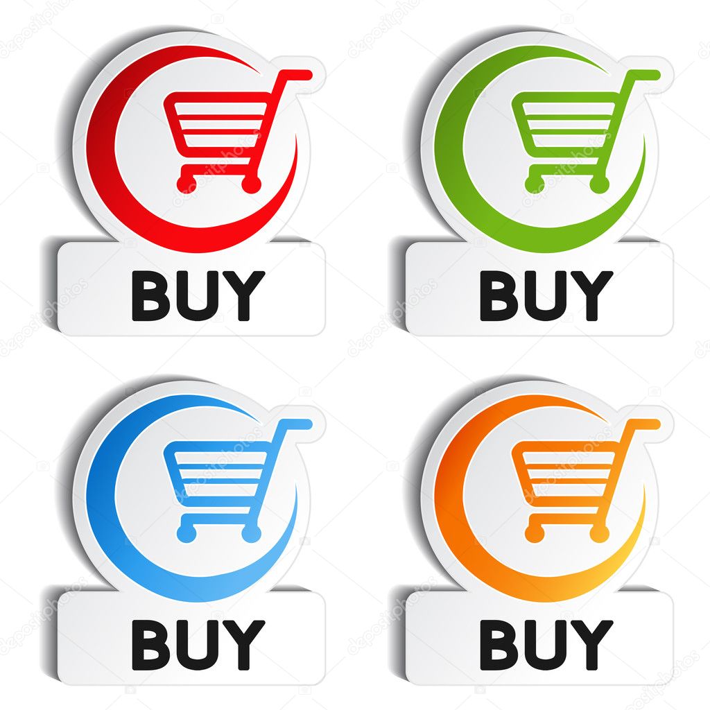 Vector shopping cart item - buy buttons