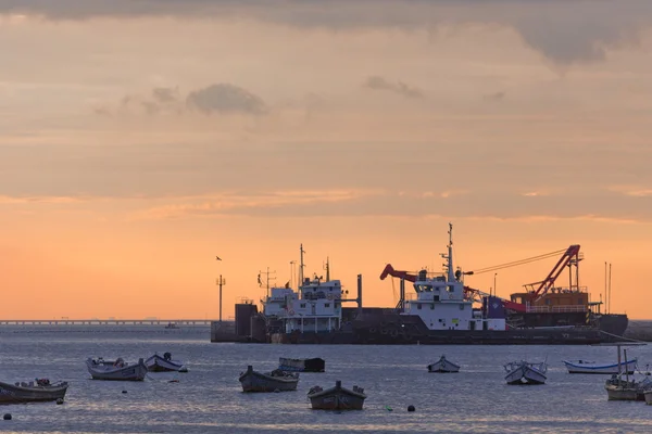 Wharf sunset — Stock Photo, Image