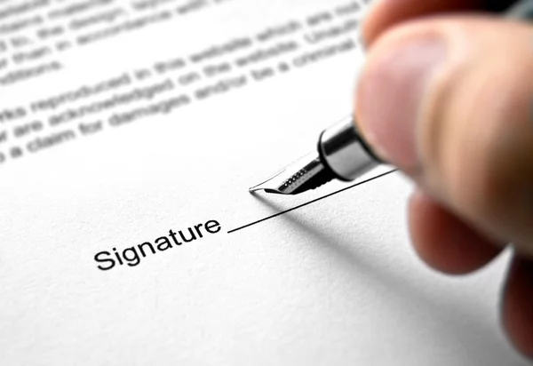 Vertrag unterschriftsreif — Stockfoto