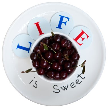 Life is sweet - proverb visualization clipart