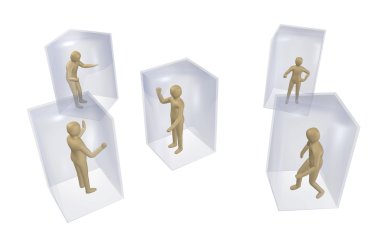 Individualism, loneliness, isolation clipart