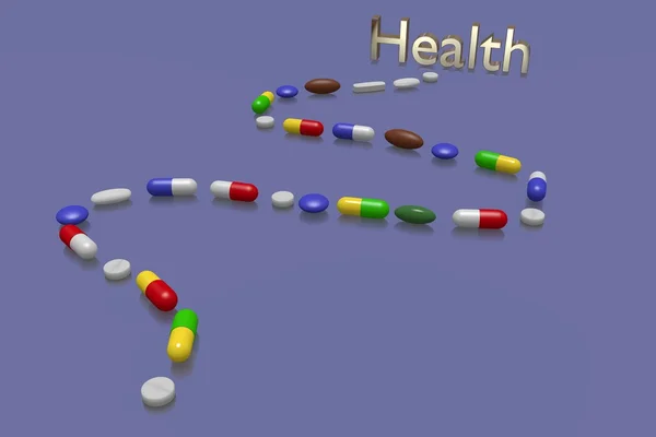 Camino a la salud con medicamentos —  Fotos de Stock