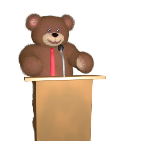 Teddy bear speaker — Stock Photo, Image