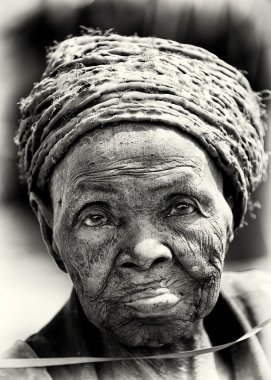 A very old lady from Benin clipart