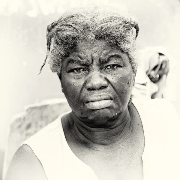 Rozzlobený ghanský dáma — Stock fotografie