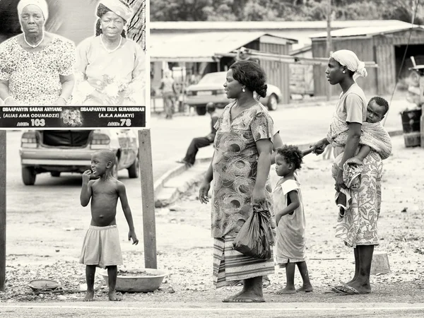 加纳组要过马路 — 图库照片