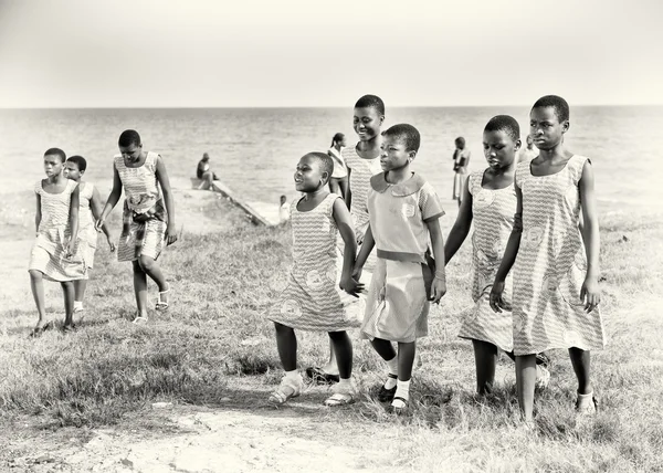 stock image Ghanaian children wearing the same clothes
