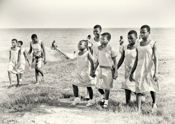 Stock image Ghanaian children wearing the same clothes