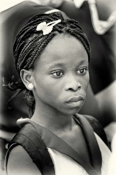 Une Ghanéenne aux beaux cheveux — Photo