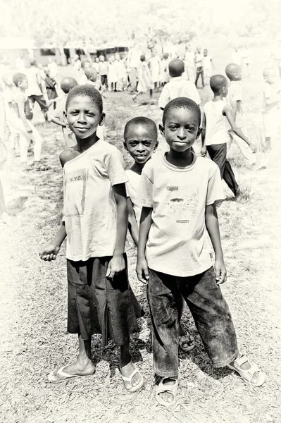 Drei ghanaische Jungen posieren — Stockfoto