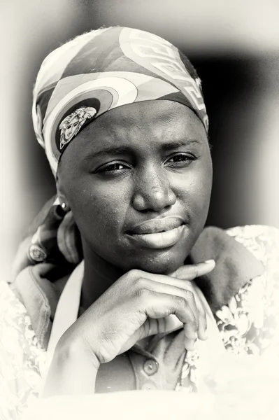 Dama muy pensante de Ghana — Foto de Stock