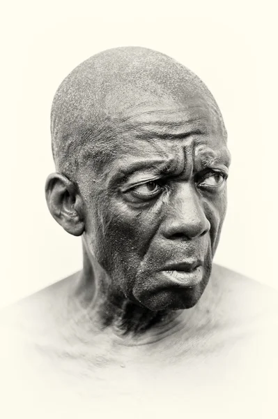 Otrolig ansikte av en ghanansk man — Stockfoto