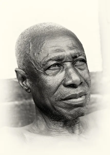 A portrait of an old man from Ghana — Stock Photo, Image
