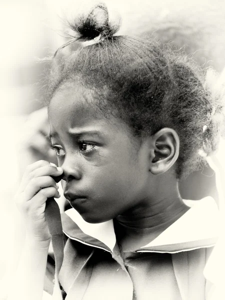 Chica triste de Ghana — Foto de Stock