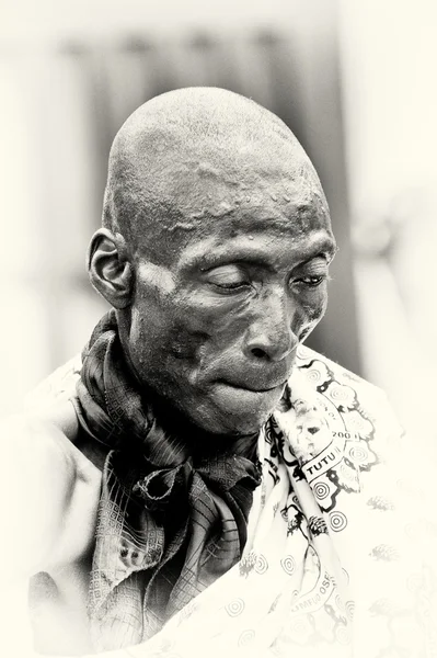 En gammal man i ghana — Stockfoto