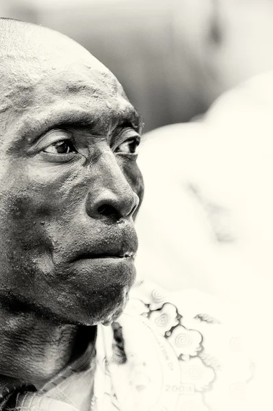 一个人从加纳非常深的眼睛的肖像 — 图库照片